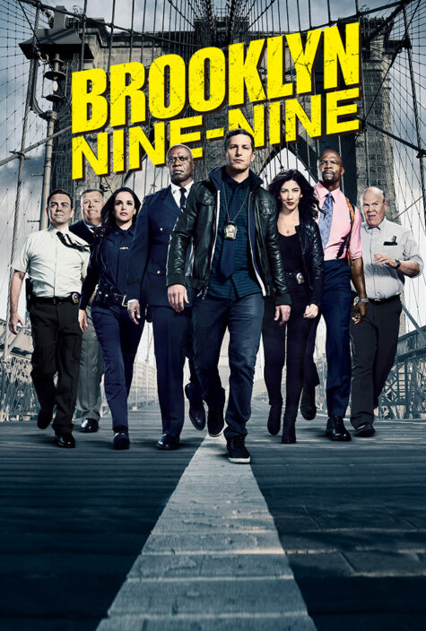 Brooklyn Nine-Nine TV series poster featuring the main cast of the 99th Precinct.